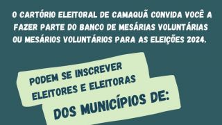 Seja um Mesário Voluntário, inscreva-se!