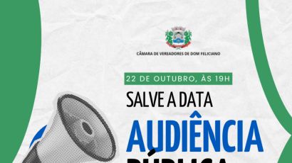 Câmara de Vereadores realizará audiência pública sobre emendas parlamentares individuais